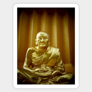 Buddha seated, Thailand. Depicted as an old man. Sticker